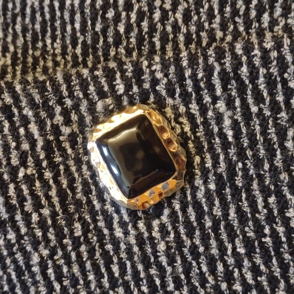 St. John One Button Tweed Blazer black and white - Picture 6 of 7